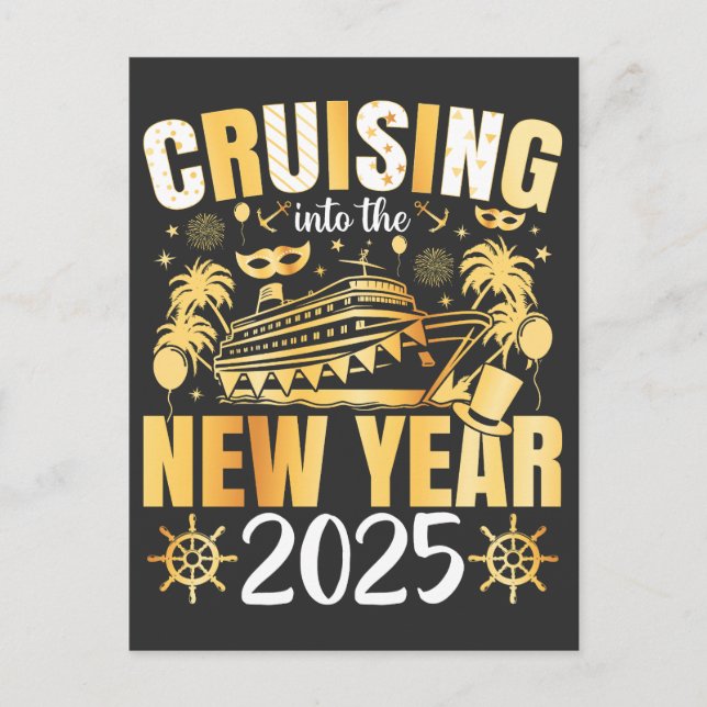 Carte Postale Croisière sur la croisière du Nouvel An 2025 (Devant)