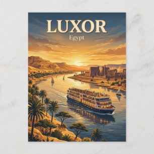 Carte Postale Croisière sur le Nil à Louxor Égypte