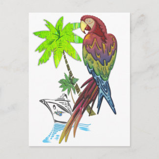 Carte Postale Croisière Tropicale Parrot