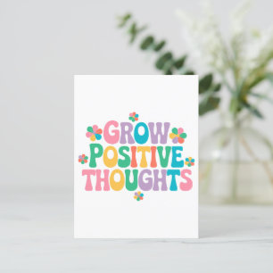 Carte Postale Croissance des pensées positives - Floral Inspirat