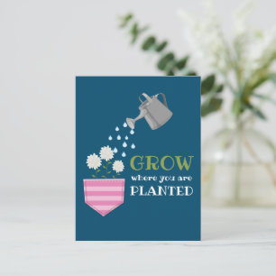 Carte Postale Croissance là où vous êtes planté de poche inspira