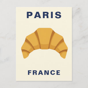 Carte Postale Croissant Boulangerie Française Paris France