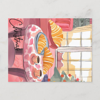 Carte Postale Croissant de Noël