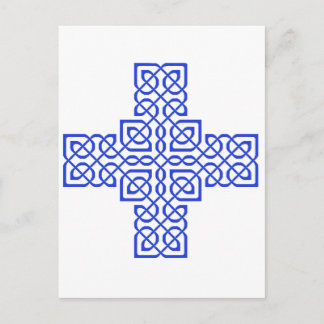 Carte Postale Croix celtique 6 Bleu