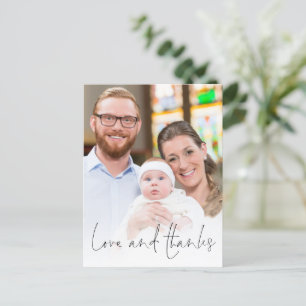 Carte Postale Croix de la photo moderne Christening Baptême Amou