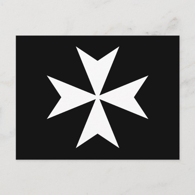 Carte Postale Croix de Malte blanche (Devant)