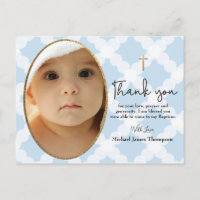 Croix d'or bleu personnalisé bébé garçon Baptême P