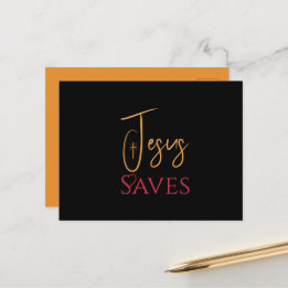 Carte Postale Croix du cœur de Jésus sauveur chrétien