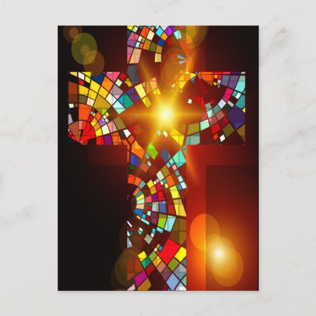 Carte Postale Croix en verre (Devant)