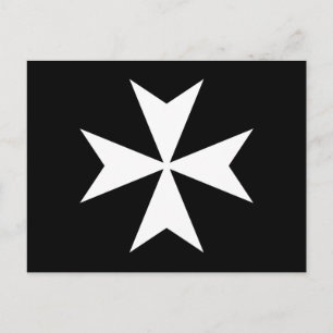 Carte Postale Croix maltaise blanche