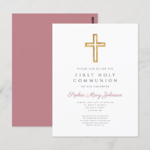 Carte Postale Croix rose poussiéreuse Religieux Garçon Première 