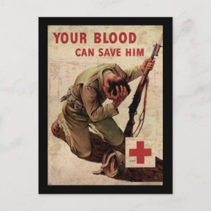 Carte Postale Croix Rouge Votre Sang Peut Le Sauver