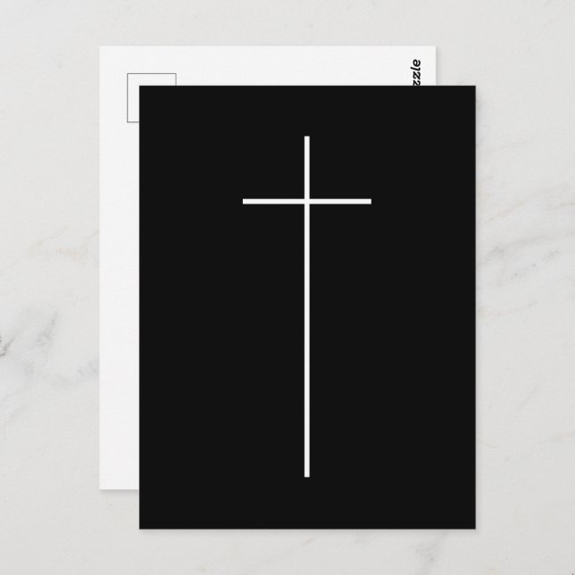 Carte Postale Croix simple Crucifix chrétien catholique (Devant / Derrière)
