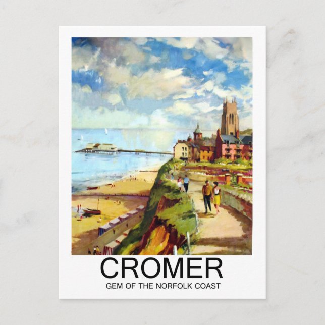 Carte Postale Cromer, Gem of Norfolk coast, Angleterre, voyage (Devant)