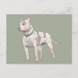 Carte Postale Croquis aquarelle   Chien de Terrier à pute mignon