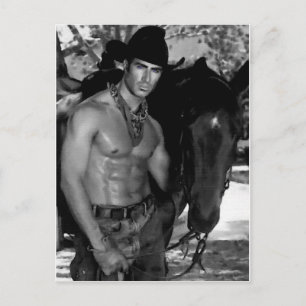 Carte Postale Croquis : Cowboy & Horse