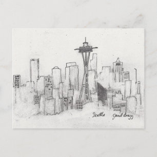 Carte Postale Croquis de Seattle