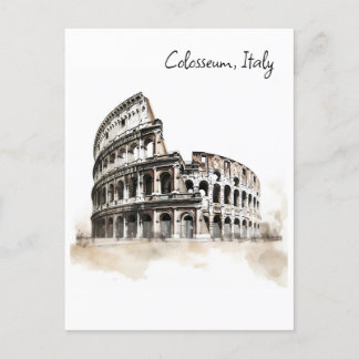 Carte Postale Croquis du Colisée, Italie