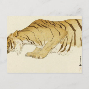 Carte Postale Croquis Du Jardin Zoologique De Tiger Dobutsu-En T