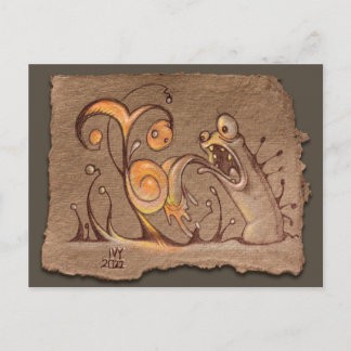 Carte Postale Croquis en papier gris : Taster