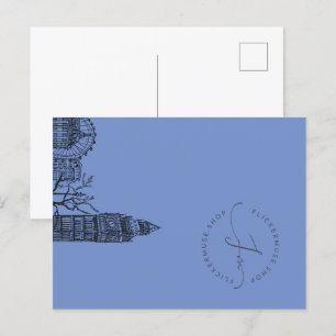 Carte Postale Croquis floral Flickermuse
