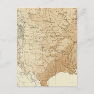Carte Postale Croquis hypsomique américain