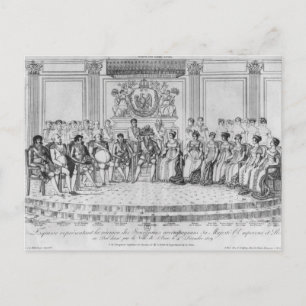 Carte Postale Croquis représentant Napoléon I et les souverains