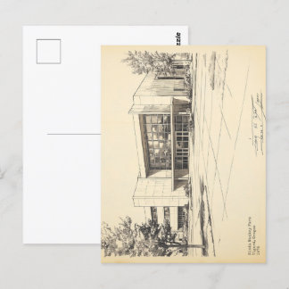 Carte Postale Croquis vintage Ferme de singes hindous