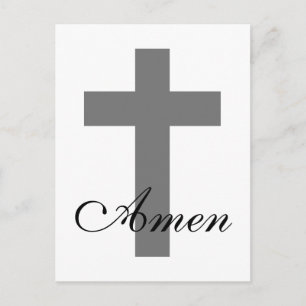 CARTE POSTALE CROSS + AMEN  