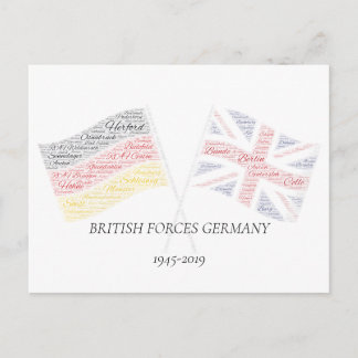 Carte postale Cross Flag des Forces britanniques