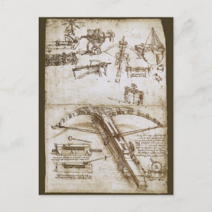 Carte Postale Crossbow Arme géante de Léonard de Vinci