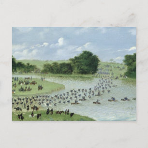 Carte Postale Crossing of the San Joaquin River, Paraguay, 1865