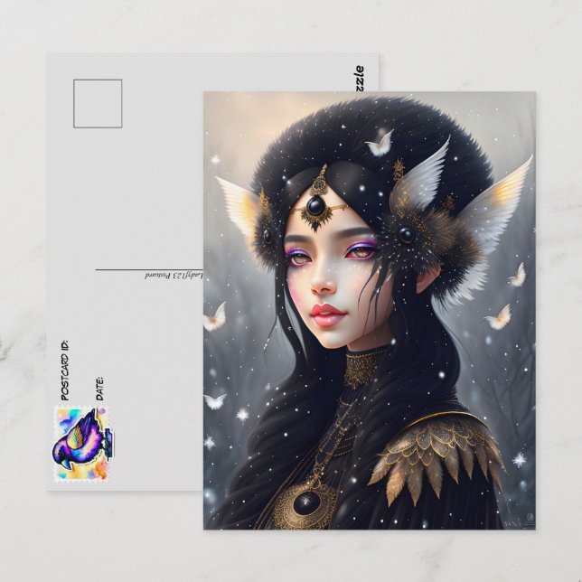 Carte Postale Crow Princess, poste (Devant / Derrière)