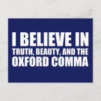 Croyez en l'Humour Oxford Comma
