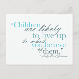 Carte Postale Croyez en votre enfant Motivational Citation Postc