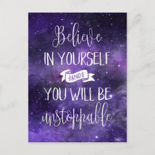 Carte Postale Croyez En Vous-Même Citation