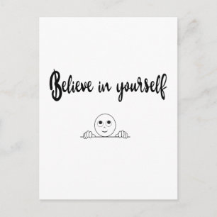 Carte Postale Croyez En Vous-Même Texte Et Image