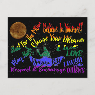 Carte Postale Croyez en vous Rêvez amour Respect encouragez