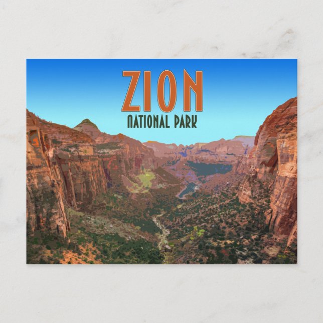Carte Postale Cru de l'Utah de parc national de Zion (Devant)