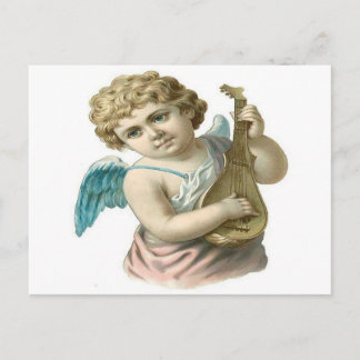 Carte Postale Cru, peu d'ange jouant la guitare