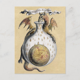 Carte Postale Crucible de la multiplication en alchimie