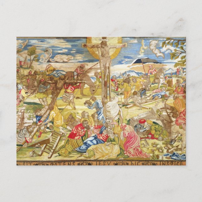 Carte Postale Crucifixion, 1609 (broderie) (Devant)