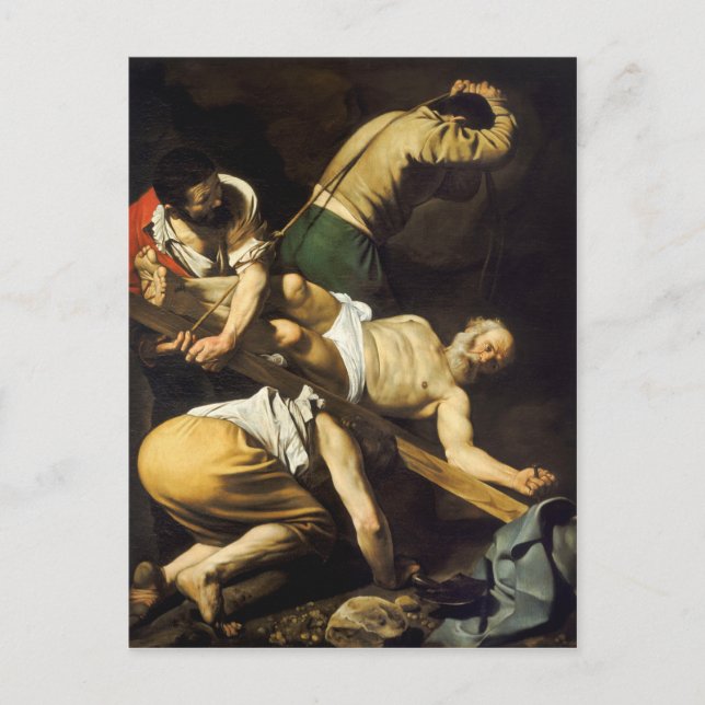 Carte Postale Crucifixion de Saint Pierre - Caravaggio (Devant)