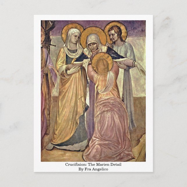 Carte Postale Crucifixion : Le Détail De Marien Par Fra Angelico (Devant)