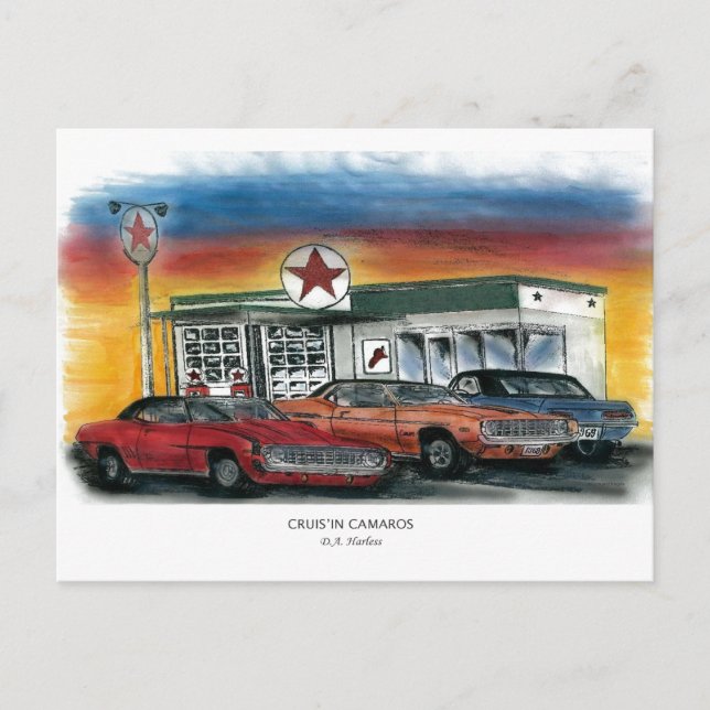 Carte postale - Cruis'in Camaros (Devant)