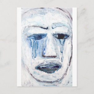 Carte Postale Cry Man (visage portrait expressionnisme)