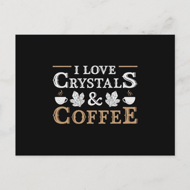 Carte Postale Crystal Healing I Love Crystals & Café Chakra (Devant)