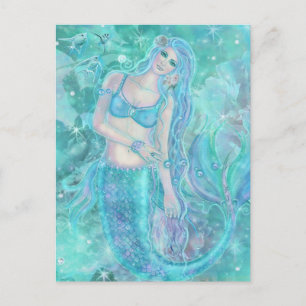 Carte Postale Crystal Mermaid rêve par Renee Lavoie