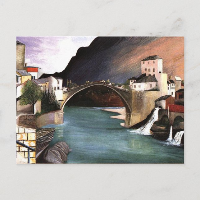 Carte Postale Csontvary- Pont romain à Mostar (Devant)