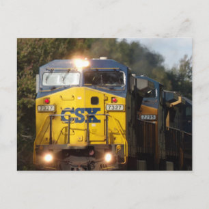 Carte postale CSX Blue Train Engine